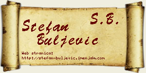 Stefan Buljević vizit kartica